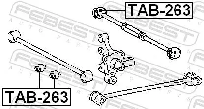 FEBEST FEBEST TAB-263 Mounting, control/trailing arm 