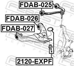 FEBEST FEBEST FDAB-025 Mounting, control/trailing arm 