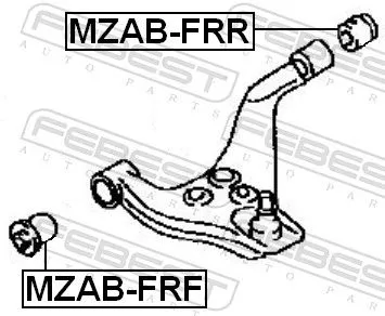 FEBEST FEBEST MZAB-FRF Mounting, control/trailing arm 