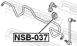FEBEST FEBEST NSB-037 Mounting, stabiliser bar 