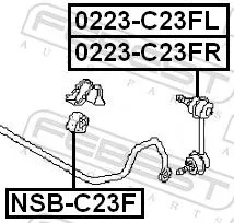 FEBEST FEBEST NSB-C23F Mounting, stabiliser bar 