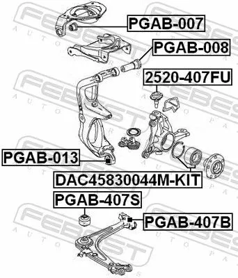 FEBEST FEBEST PGAB-007 Mounting, control/trailing arm 