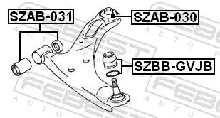FEBEST FEBEST (SZBB-GVJB) Repair kit, supporting/ball joint 