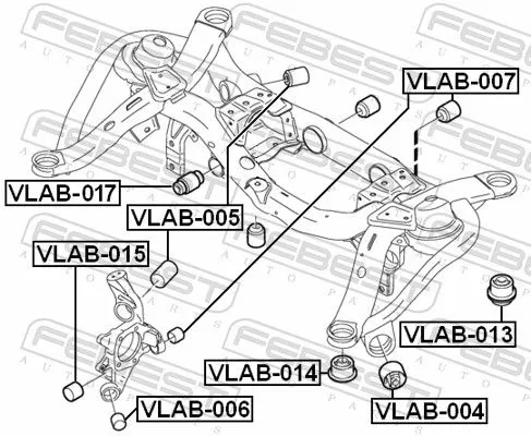 FEBEST FEBEST (VLAB-015) Mounting, control/trailing arm 