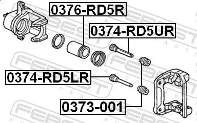 FEBEST FEBEST 0373-001 Bellow, brake caliper guide 