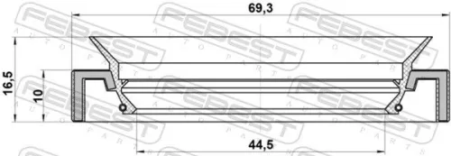 FEBEST FEBEST (95HAS-46691016C) Shaft Seal, drive shaft 