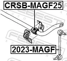 FEBEST FEBEST CRSB-MAGF25 Mounting, stabiliser bar 