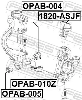 FEBEST FEBEST OPAB-005 Mounting, control/trailing arm 