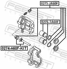 FEBEST FEBEST 0274-A60F-KIT Guide Bolt, brake caliper 