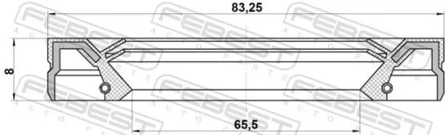 FEBEST FEBEST (95IEY-67830808C) Shaft Seal, drive shaft 