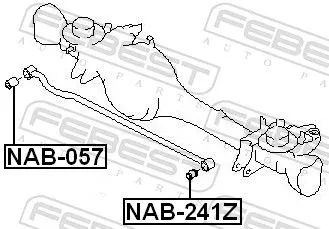 FEBEST FEBEST (NAB-057) Mounting, control/trailing arm 