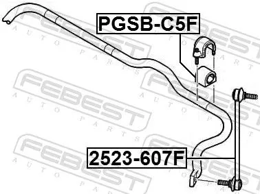 FEBEST FEBEST PGSB-C5F Mounting, stabiliser bar 