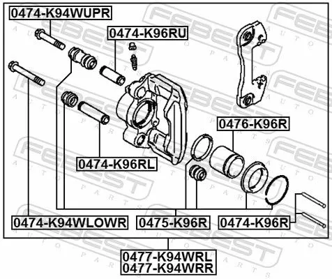 FEBEST FEBEST (0476-K96R) Piston, brake caliper 