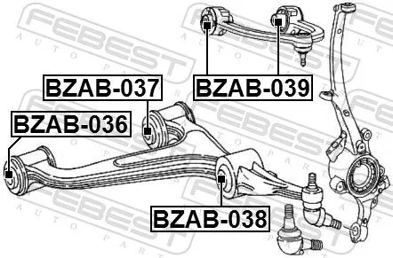 FEBEST FEBEST (BZAB-038) Mounting, control/trailing arm 