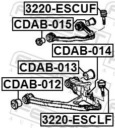 FEBEST FEBEST CDAB-014 Mounting, control/trailing arm 