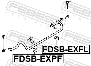 FEBEST FEBEST FDSB-EXPF Mounting, stabiliser bar 