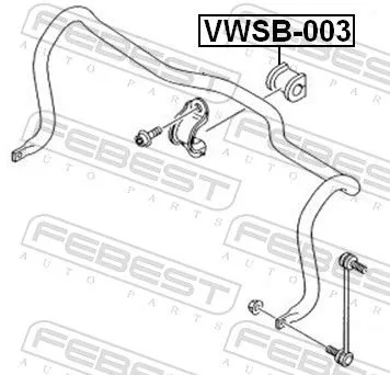 FEBEST FEBEST VWSB-003 Mounting, stabiliser bar 