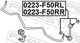 FEBEST FEBEST 0223-F50RR FEBEST 0223-F50RR Antiroll Bar Stabiliser Drop Link 