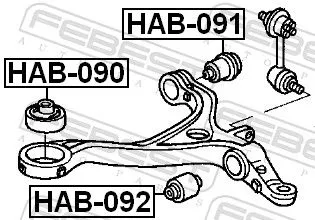 FEBEST FEBEST (HAB-091) Mounting, control/trailing arm 