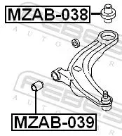 FEBEST FEBEST (MZAB-039) Mounting, control/trailing arm 
