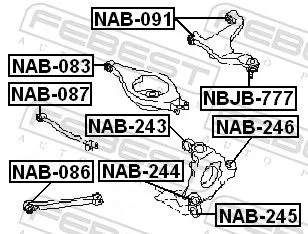 FEBEST FEBEST (NAB-083) Mounting, control/trailing arm 