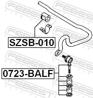 FEBEST FEBEST SZSB-010 Mounting, stabiliser bar 