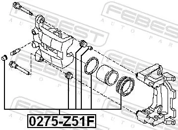 FEBEST FEBEST (0275-Z51F) Repair Kit, brake caliper 