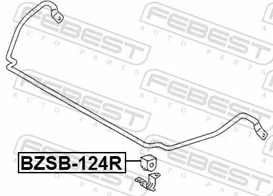 FEBEST FEBEST BZSB-124R Mounting, stabiliser bar 