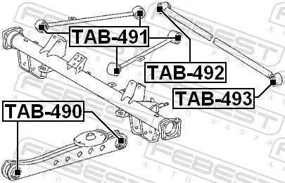 FEBEST FEBEST TAB-492 Mounting, control/trailing arm 