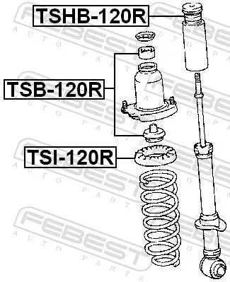 FEBEST FEBEST (TSB-120R) Spacer Bush, shock absorber 