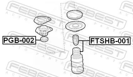 FEBEST FEBEST FTSHB-001 Front FEBEST Dust Cover Kit shock absorber 