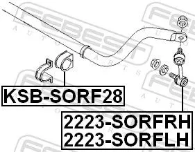 FEBEST FEBEST KSB-SORF28 Mounting, stabiliser bar 