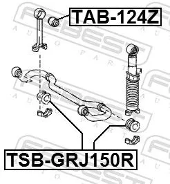 FEBEST FEBEST TSB-GRJ150R Mounting, stabiliser bar 