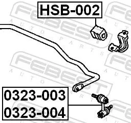 FEBEST FEBEST 0323-004 FEBEST 0323-004 Antiroll Bar Stabiliser Drop Link 