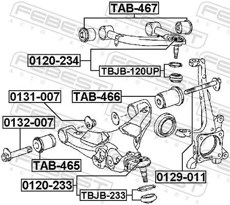FEBEST FEBEST (TBJB-233) Repair kit, supporting/ball joint 