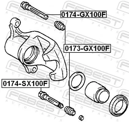 FEBEST FEBEST 0173-GX100F Bellow, brake caliper guide 