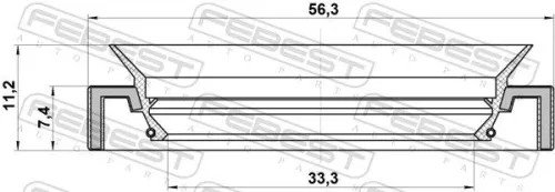 FEBEST FEBEST (95HAY-35560711C) Shaft Seal, drive shaft 