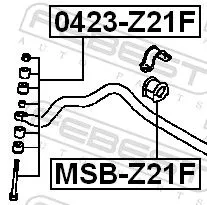FEBEST FEBEST MSB-Z21F Mounting, stabiliser bar 