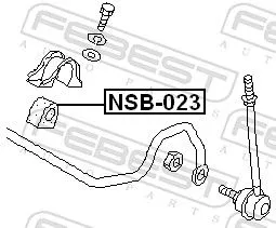 FEBEST FEBEST NSB-023 Mounting, stabiliser bar 