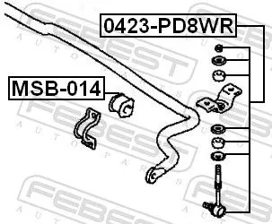 FEBEST FEBEST 0423-PD8WR FEBEST 0423-PD8WR Antiroll Bar Stabiliser Drop Link 