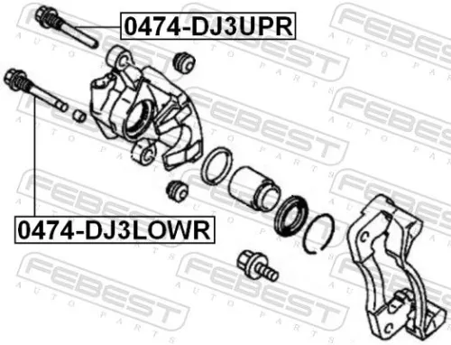 FEBEST FEBEST 0474-DJ3UPR Guide Bolt, brake caliper 