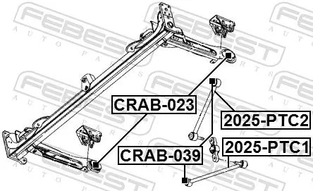 FEBEST FEBEST (CRAB-023) Bushing, axle beam 