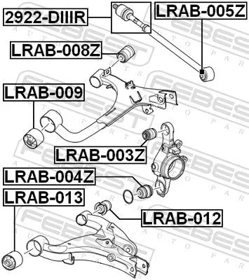 FEBEST FEBEST (LRAB-009) Mounting, control/trailing arm 