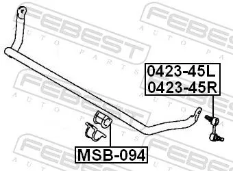FEBEST FEBEST MSB-094 Mounting, stabiliser bar 