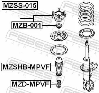 FEBEST FEBEST MZSHB-MPVF Protective Cap/Bellow, shock absorber 