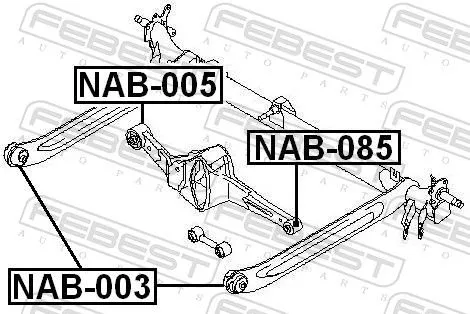 FEBEST FEBEST (NAB-085) Mounting, control/trailing arm 