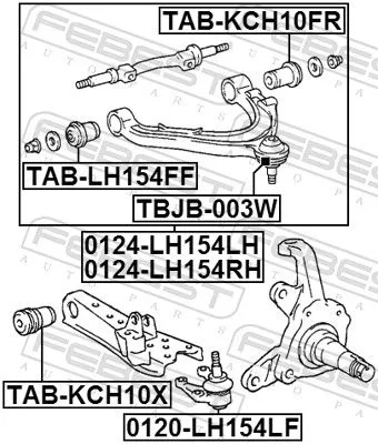 FEBEST FEBEST (TAB-KCH10X) Mounting, control/trailing arm 