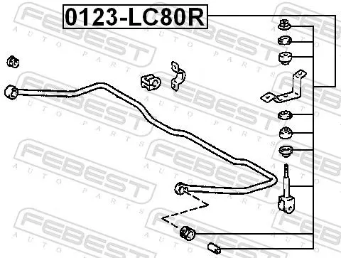 FEBEST FEBEST 0123-LC80R FEBEST 0123-LC80R Antiroll Bar Stabiliser Drop Link 