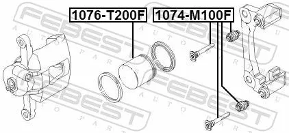 FEBEST FEBEST 1074-M100F Guide Bolt, brake caliper 