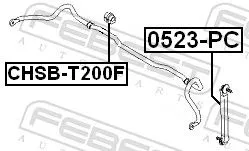 FEBEST FEBEST CHSB-T200F Mounting, stabiliser bar 